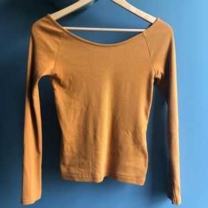 Zara ribbed long sleeve top